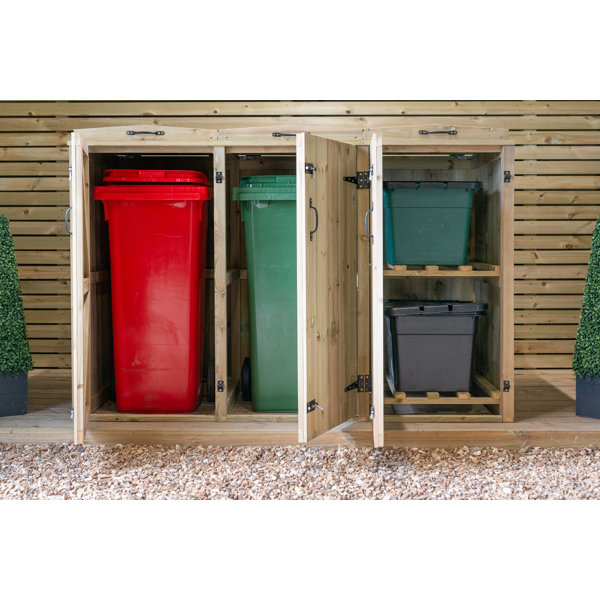 WFX Utility Wooden Double Bin Store & Reviews Wayfair.co.uk